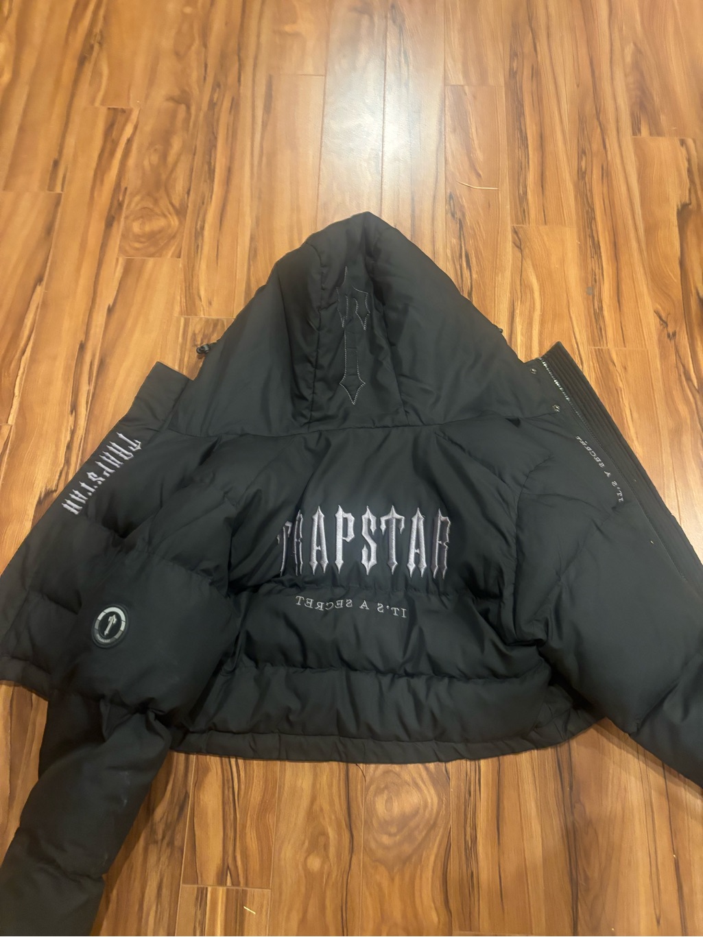 Trapstar Black Logo Hoodie With Patch